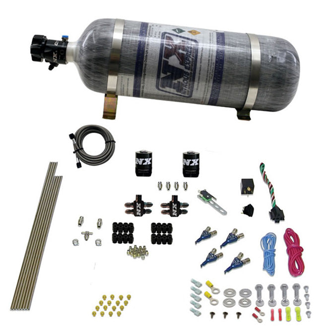 Sistema de nitro direct port de 4 cilindros EFI gasolina (100-150-250 CV) 12LB Nitrous Express NX 80004EFI-12