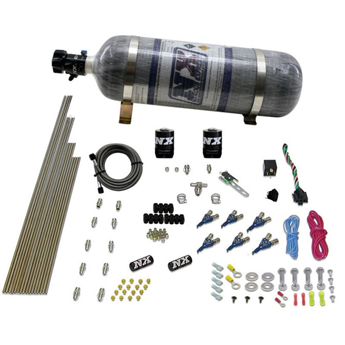 Sistema de nitro direct port de 6 cilindros EFI gasolina (150-375 CV) 12LB Nitrous Express NX 80006EFI-12