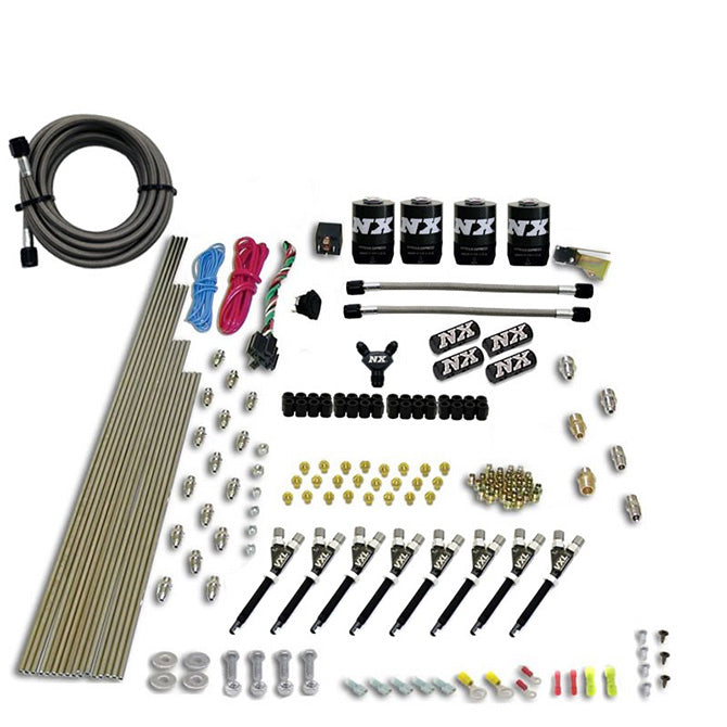 VXL Direct Port 8 cilindros con 4 solenoides sin botella y jets 200-500 CV Nitrous Express NX 80019-00