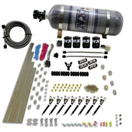 8 Cylinder VXL Direct Port 4 Solenoids with 12Lb Carbon Bottle 200-500Hp Jetting Nitrous Express NX 80019-12