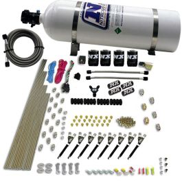 8 Cylinder VXL Direct Port 4 Solenoids with 15Lb Bottle 200-500Hp Jetting Nitrous Express NX 80019-15