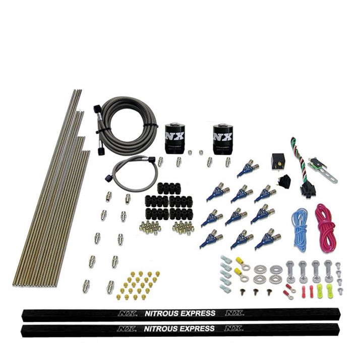 Piranha 10-cylinder direct port nitrous oxide system (250-500 HP) less bottle NX 81000EFI-00 nitrous oxide system