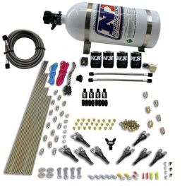 8-Cyl Shark Direct Port 4 Solenoids with 10LB Bottle (200-500Hp Jetting) 10LB Nitrous Express NX 90006-10