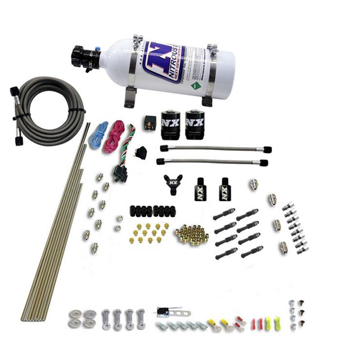 8-cylinder, direct dry port, 2 solenoids (200-600 hp injection), 5 lb nitrous oxide Express NX 93006-05