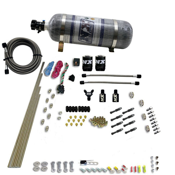 Sistema de nitrous Direct Port seco para 8 cilindros 12LB Nitrous Express NX 93006-12