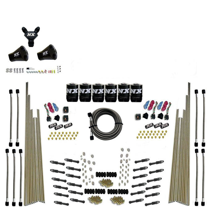 Sistema de nitrous Direct Port seco de tres etapas para 8 cilindros sin botella Nitrous Express NX 93206-00