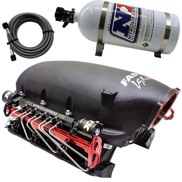 Fast HR Manifold para culatas LS1 / Cathedral Port con Shark Direct Port Nitrous Express NX INTAKE006