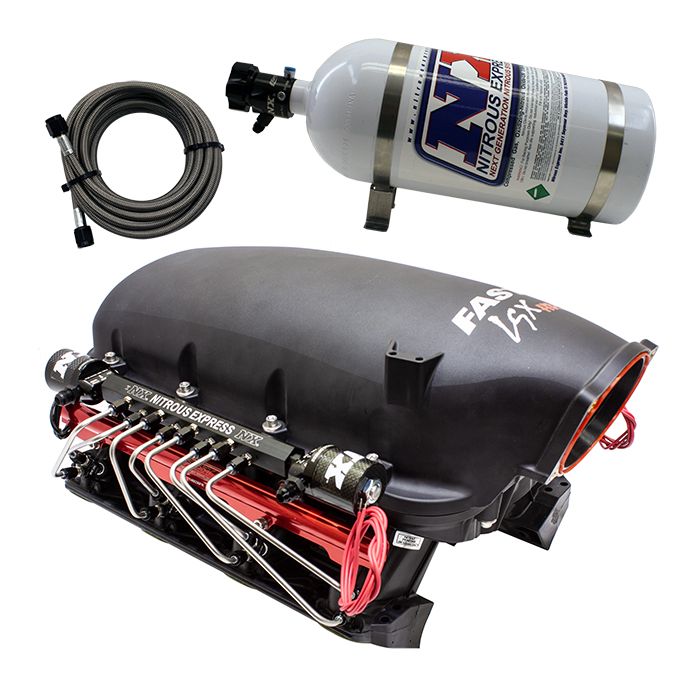 Colector de admisión Fast HR para culatas LS1 / Cathedral Port con sistema de admisión Shark Direct Port Nitrous Express NX INTAKE006