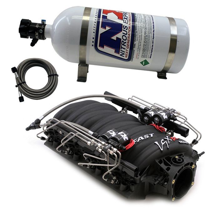 Múltiple de admisión Fast 102 para culatas LS3 / L92 con sistema de admisión NX Shark Direct Port Nitrous Express NX INTAKE011