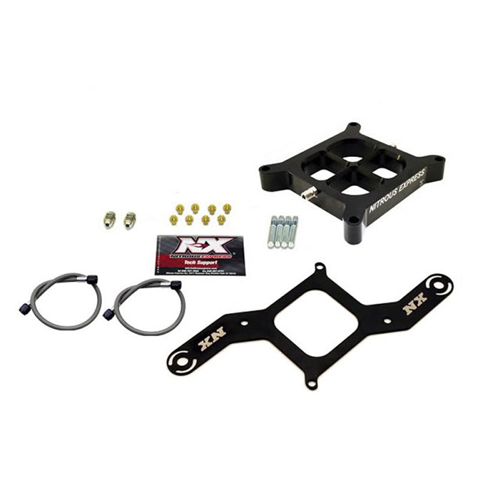 Conversión de placa Crossbar Pro Power entrada simple brida 4150 50-300 CV Nitrous Express NX NX603