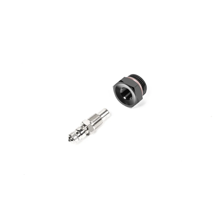 Radium Engineering connects an 8AN ORB to a Schrader valve.