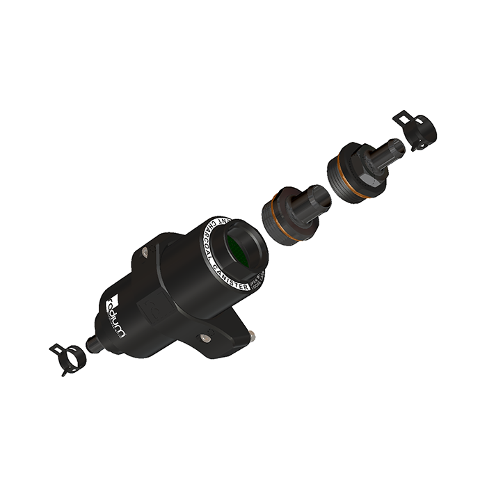 Radium Engineering Fuel Vent Activated Carbon Filter for 1/2 inch hose