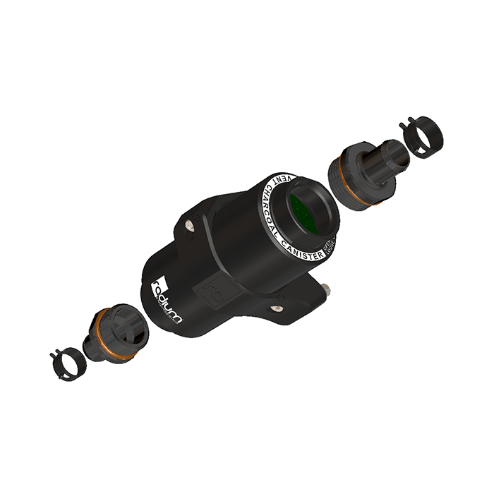 Radium Engineering 3/8 in. Hose Fuel Vent Activated Carbon Filter