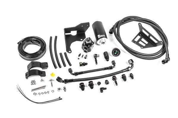 Kit de tuberías para soporte de combustible con filtro de acero inoxidable Radium Engineering para Chevrolet Corvette 2014-2019