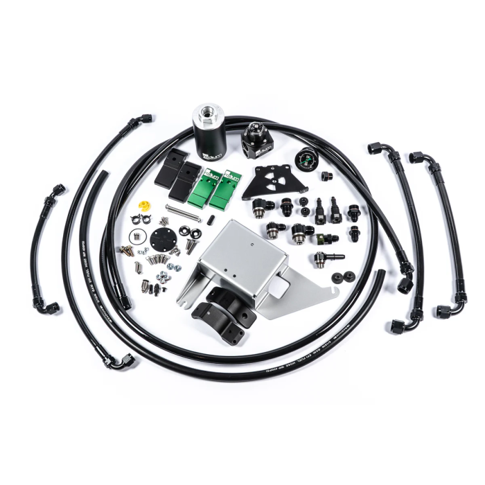 Radium Engineering Stainless Steel Filter Fuel Hanger Plumbing Kit for 2015-2017 Ford Mustang