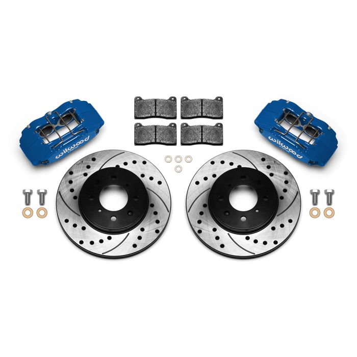 Wilwood 140-12996 DPHA Forged Front Brake Kit 10.32 Drilled Blue for Honda Acura