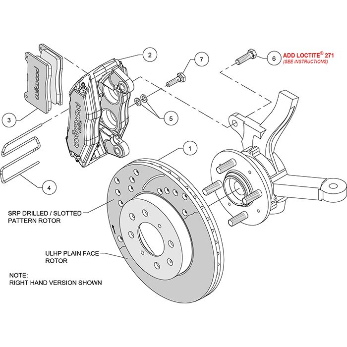 Wilwood 140-12996 DPHA Forged Front Brake Kit 10.32 Drilled Blue for Honda Acura