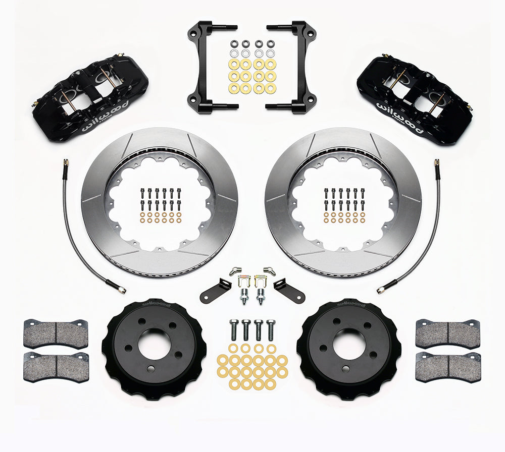 Kit de frenos delantero Wilwood 140-13886 AERO6 Big Brake 14.00 negro para Ford