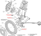 Kit de frenos delantero Wilwood 140-13886 AERO6 Big Brake 14.00 negro para Ford
