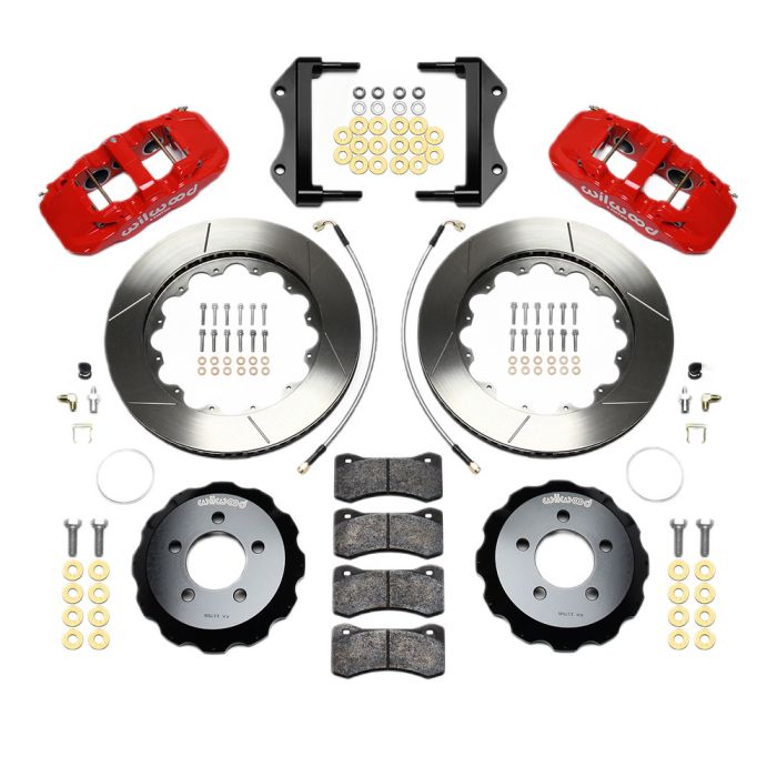 Wilwood 140-14067-R AERO6 14.25" Slotted Red Front Big Brake Kit for Dodge Chrysler