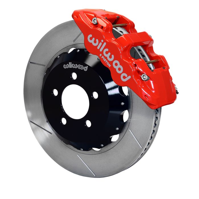 Wilwood 140-14067-R AERO6 Big Brake Front Kit 14.25" Slotted Red for Dodge Chrysler