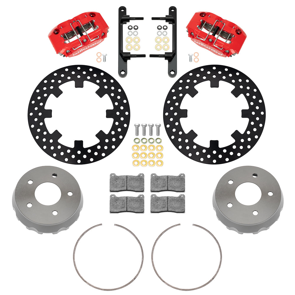 Wilwood 140-17568-DR NDPR Kit de frenos delantero UTV taladrado rojo para Polaris RZR