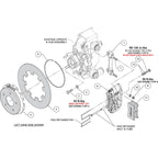 Wilwood 140-17735-R NDPR Rear Brake Kit, Red, for Polaris RZR