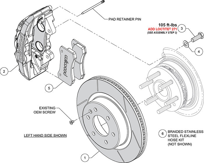 Kit de frenos trasero Wilwood 140-17956 AERO4-DM Direct-Mount para camión 13,25 para Mercedes Benz Sprinter 2022-2024 AWD