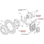 Wilwood 140-5771-BD Forged Dynalite Drilled Rear Drag Brake Kit 2.91