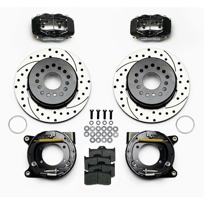 Kit de freno trasero forjado Wilwood 140-7141-D Dynalite 12.19 perforado negro