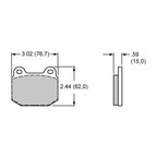 Wilwood 150-10-D0961K BP-10 D961 High-Performance Street/Competition Brake Pads .59