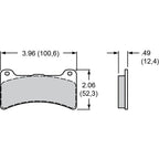 Wilwood 150-11363K BP-10 Brake Pads 4812 Street Performance Racing Pads .49