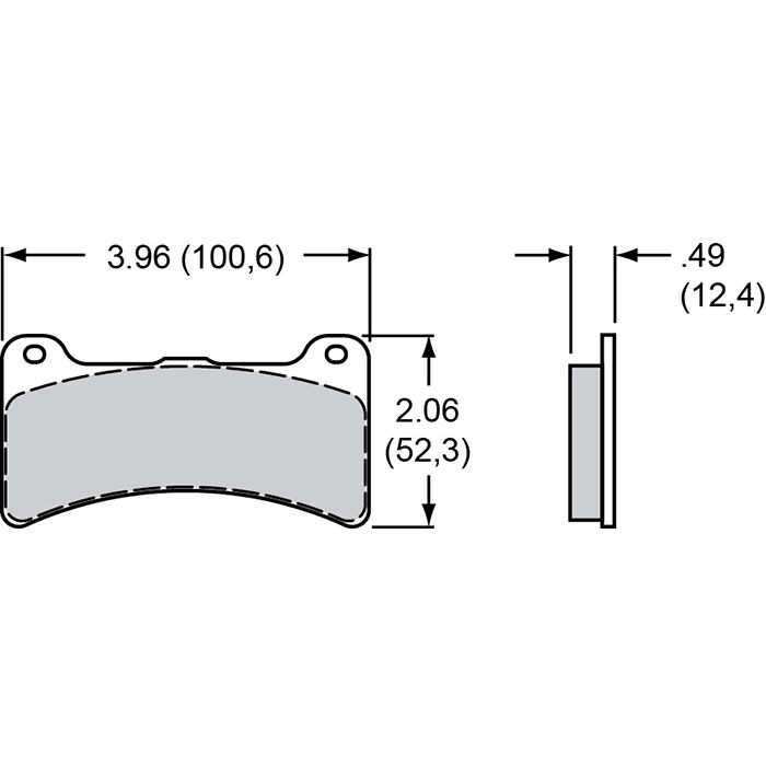 Wilwood 150-11363K BP-10 Brake Pads 4812 Street Performance Racing Pads .49