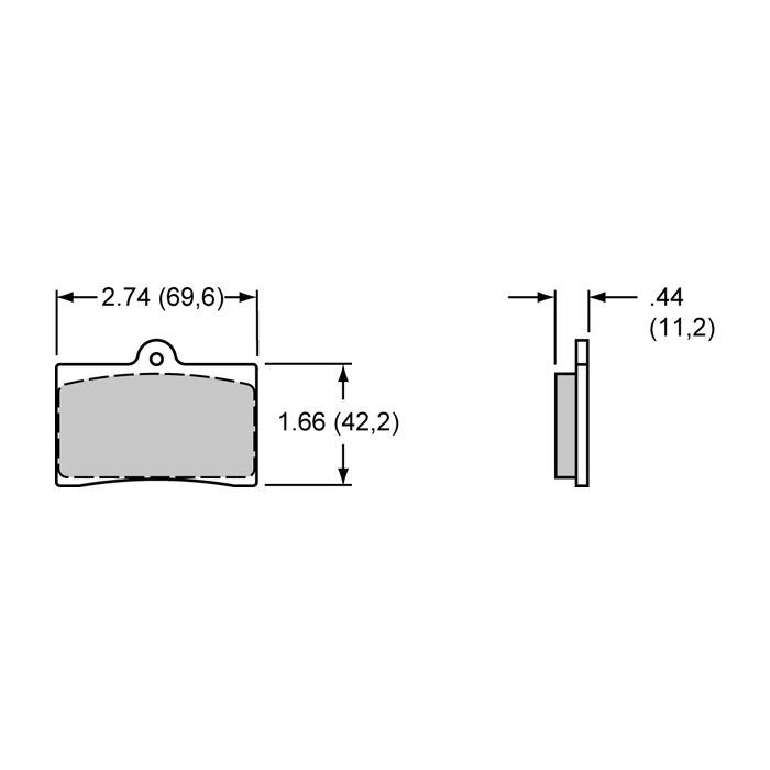 Wilwood 150-28-6211K BP-28 6211 High-Temp Race Brake Pads .44