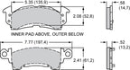 Pastillas de freno Wilwood 150-28-D52K BP-28 D52 High-Temperature Racing Pads .52 .58