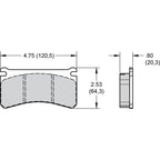 Wilwood 150-30-10420K BP-30 Brake Pads 10420 High-Temperature Racing Pads .80