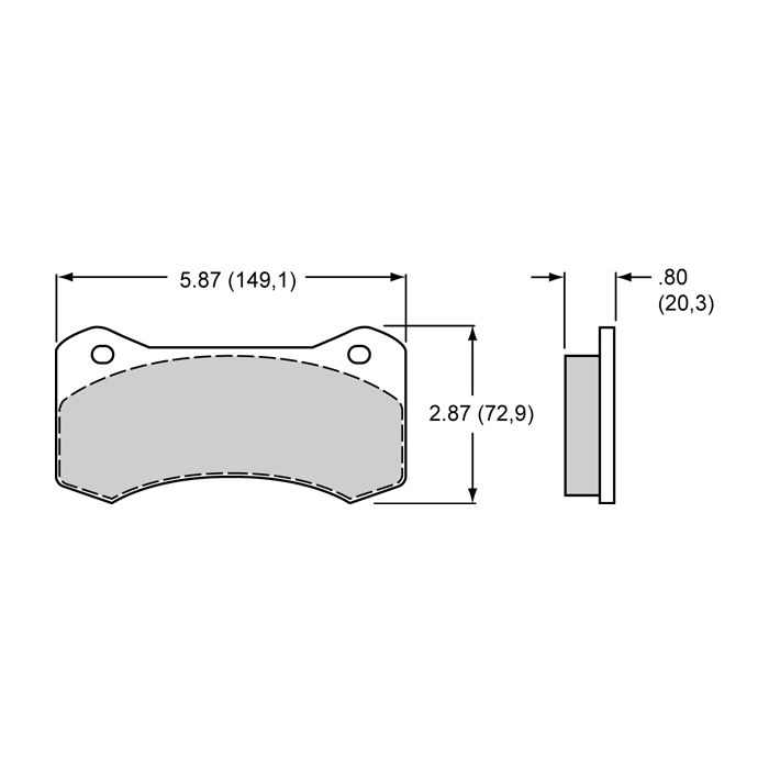 Wilwood 150-30-6620K BP-30 6620 High Temperature Race Brake Pads .80