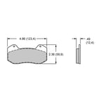 Wilwood 150-30-6712K BP-30 6712 High Temperature Competition Brake Pads .49