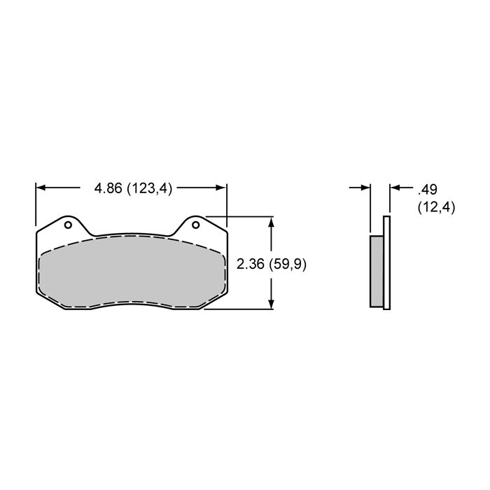 Wilwood 150-30-6712K BP-30 6712 High Temperature Competition Brake Pads .49