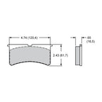 Wilwood 150-30-7416K BP-30 High Temperature Racing Brake Pads .65