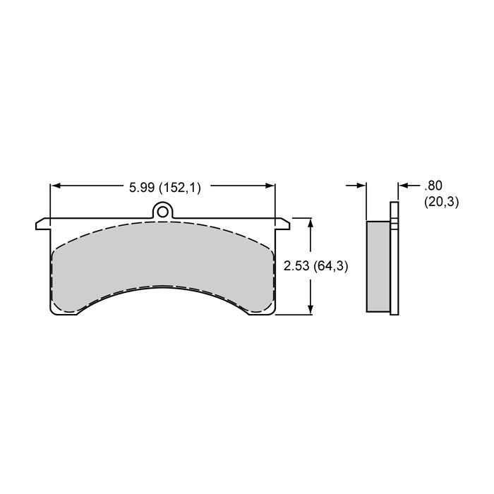 Wilwood 150-30-7520K BP-30 7520 High Temp Race Brake Pads .80