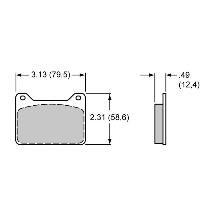 Wilwood 150-30-7912K BP-30 7912 High Temperature Competition Brake Pads .49
