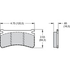 Wilwood 150-40-10416K BP-40 10416 High Temperature Racing Brake Pads .65