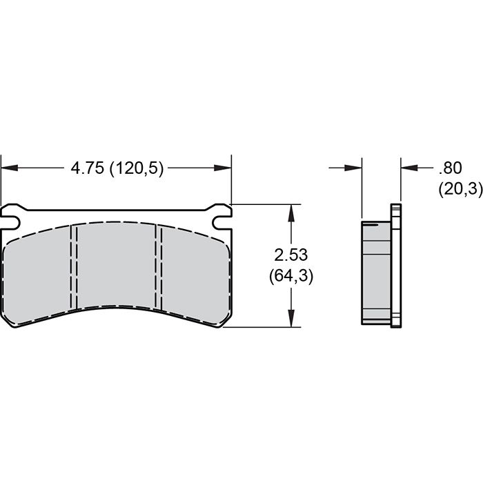 Wilwood 150-40-10420K BP-40 10420 High-Temperature Competition Brake Pads .80