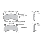 Wilwood 150-45-D154K BP-45 D154 brake pads High-temperature racing pads .52