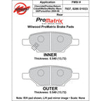 Wilwood 150-D1033K PM ProMatrix D1033 Street Performance Racing Brake Pads .54