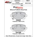 Wilwood 150-D1326K PM ProMatrix D1326 Street Performance Racing Brake Pads .66