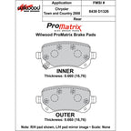 Wilwood 150-D1326K PM ProMatrix D1326 High Performance Street Racing Pads .66