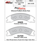 Wilwood 150-D1329K PM ProMatrix D1329 High-Performance Street Race Brake Pads .67 .60