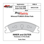 Wilwood 150-D1330K PM ProMatrix D1330 Street Performance Racing Pads .77